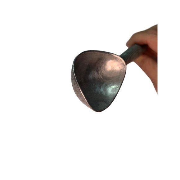 Cast Aluminum Ice Cream Scooper Ribbed Handle Non Slip Easy Grip Metal 6.5" Vtg - Picture 8 of 9